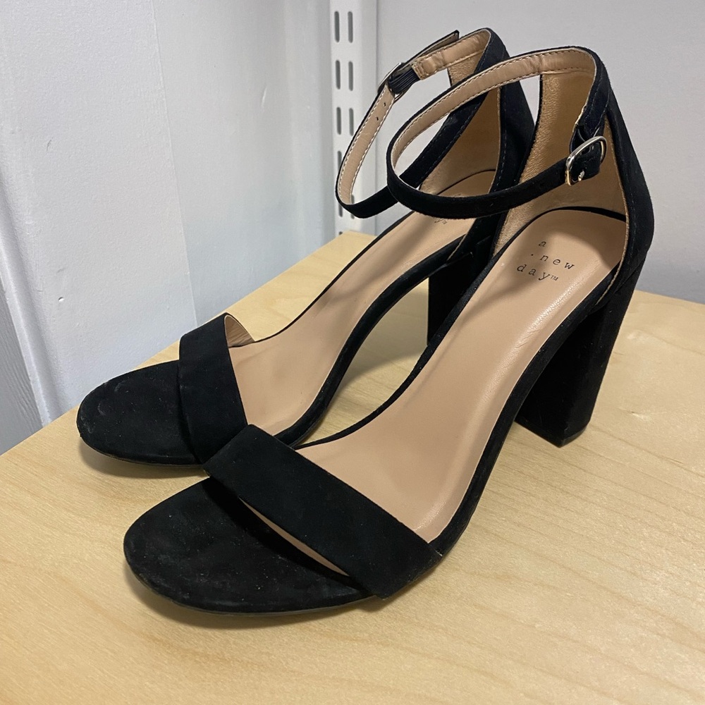 a new day Black Heeled Sandals